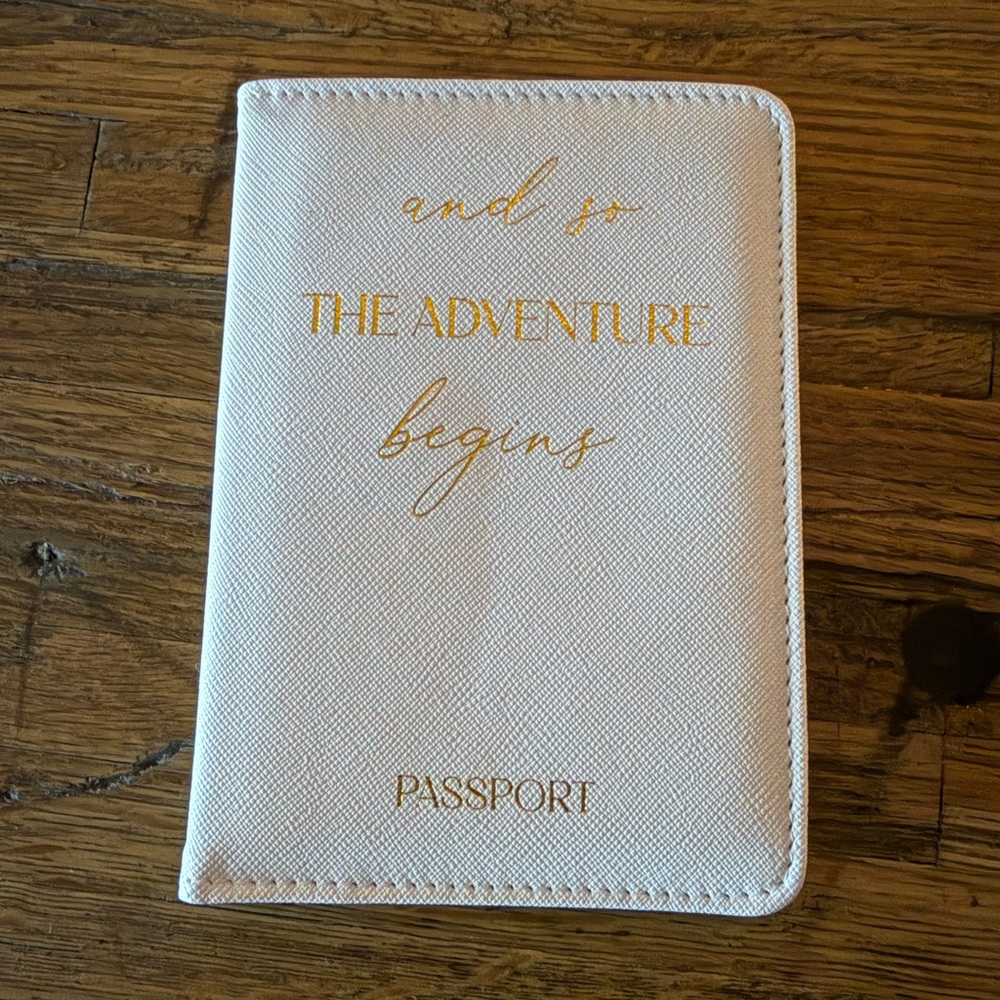 Gold Lettered Passport Holder